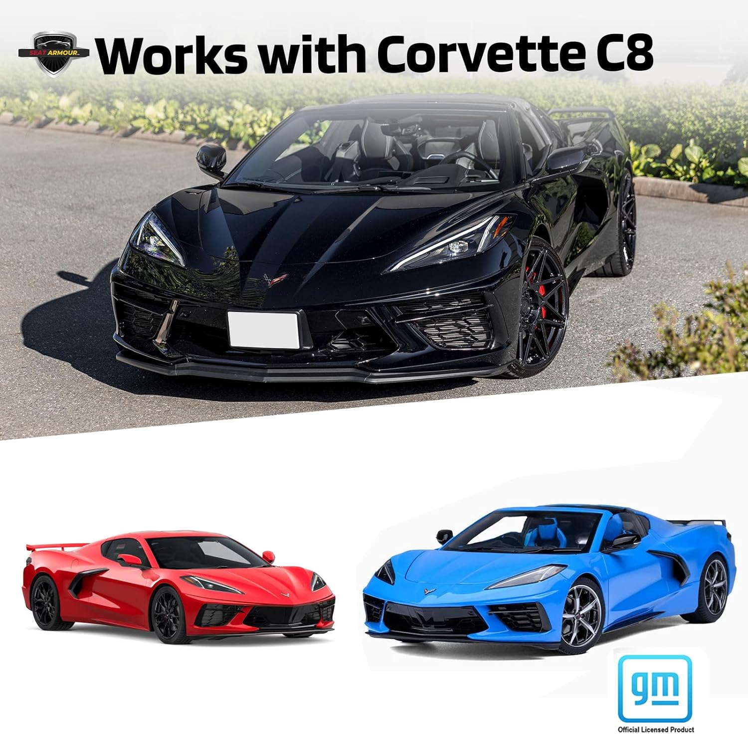 Seat Armour Seat Protector Towel for Corvette C8 - Soft Machine Washable Car Seat Cover Towel - Easy to Install, Multipurpose Car Seat Towel - Tan