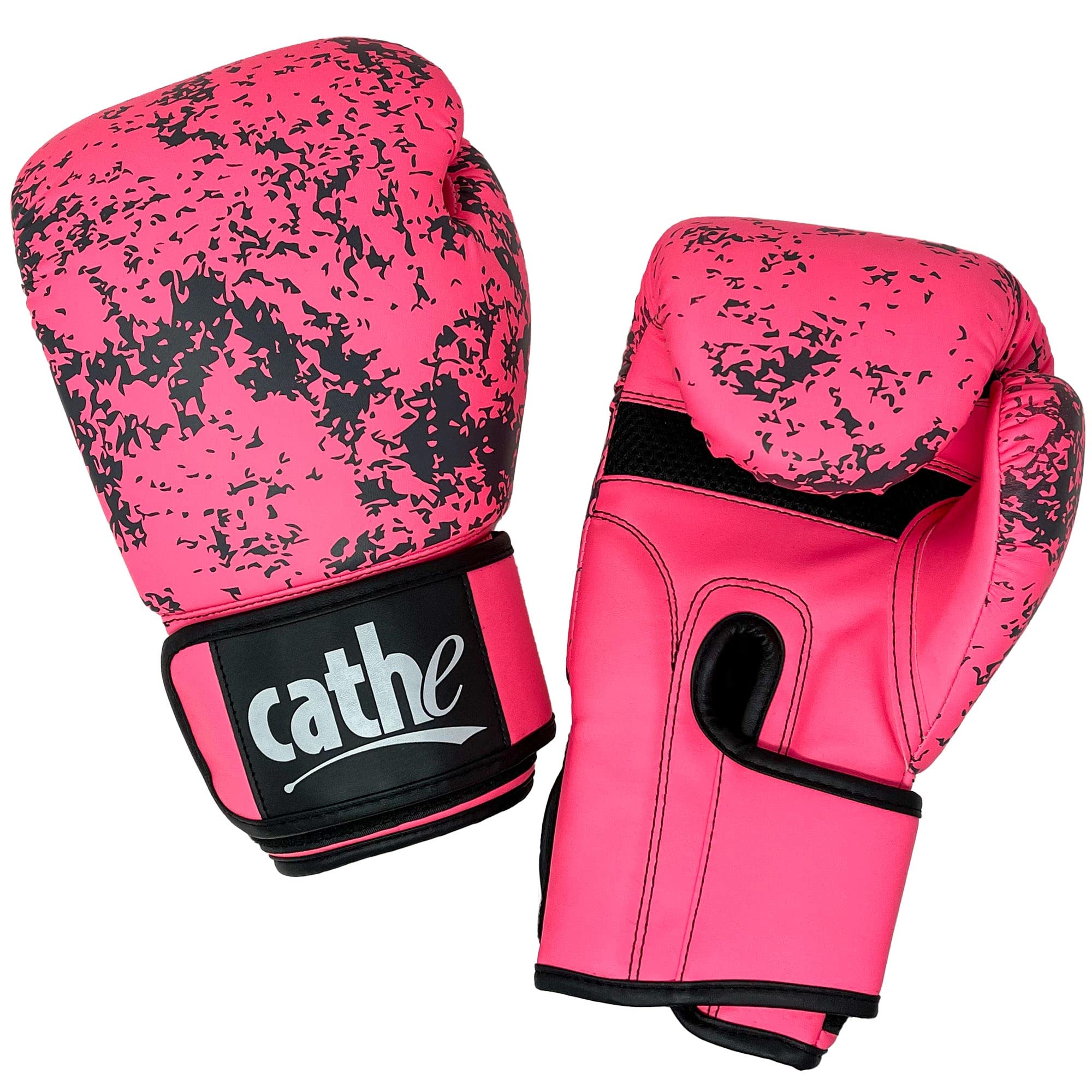 Cathe Guantoni da boxe rosa da donna da 340,2 g. Utilizzare questi guanti da boxe da donna per sacco pesante, kickboxing, condizionamento cardio-aerobico e allenamento