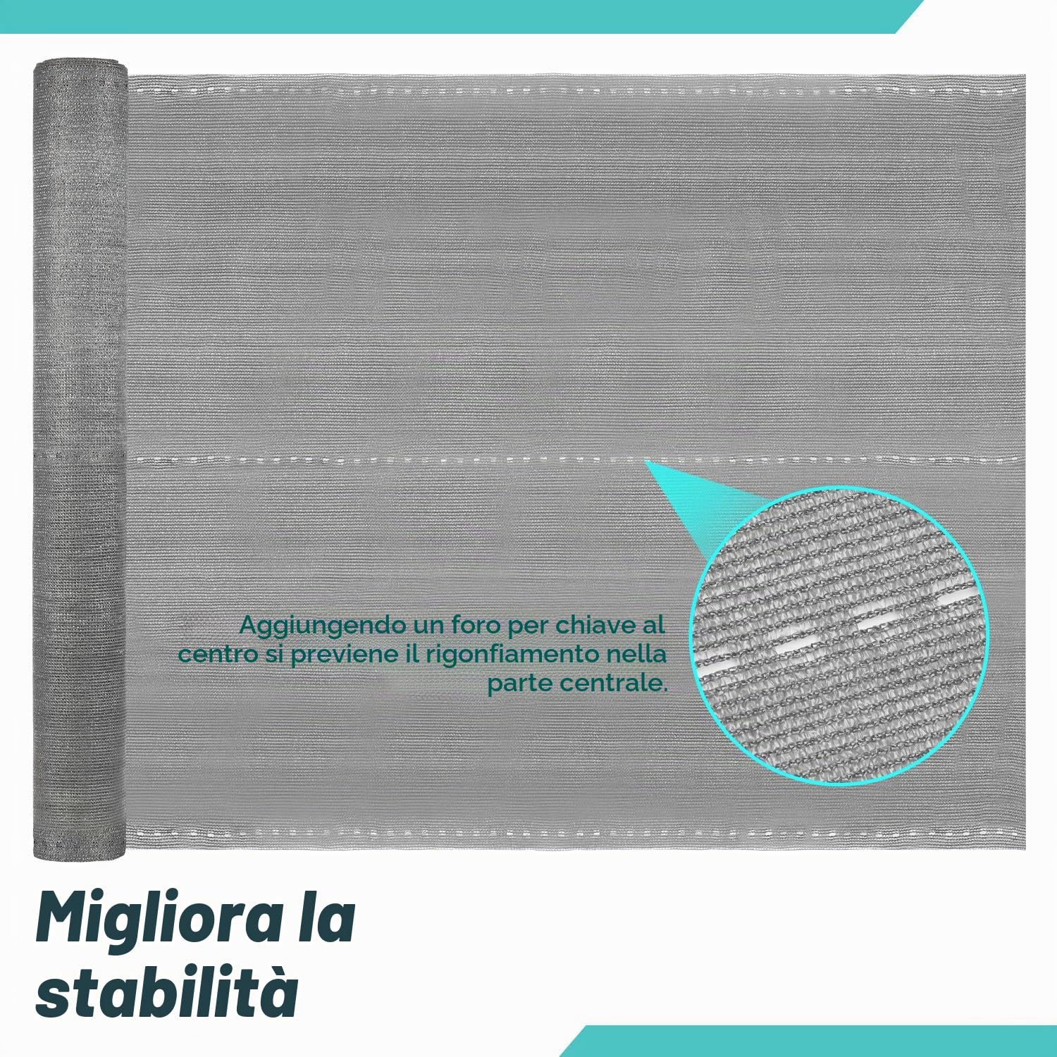 frangivista Rete ombreggiante da Giardino, Protettiva Telo Oscurante per Recinzione, 150 g/㎡ HDPE, 90% Grado di ombreggiatura, per Balcone, ringhiera, terrazza, Antracite, 1,2 x 25 m