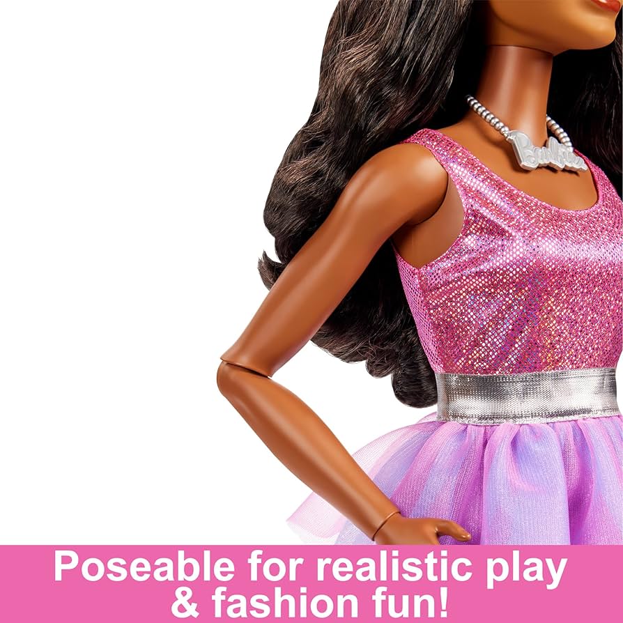 Barbie、バービー人形、ドレス、ドール Amazon.co.jp: バービー 大きなバービー人形 黒髪 高さ28インチ