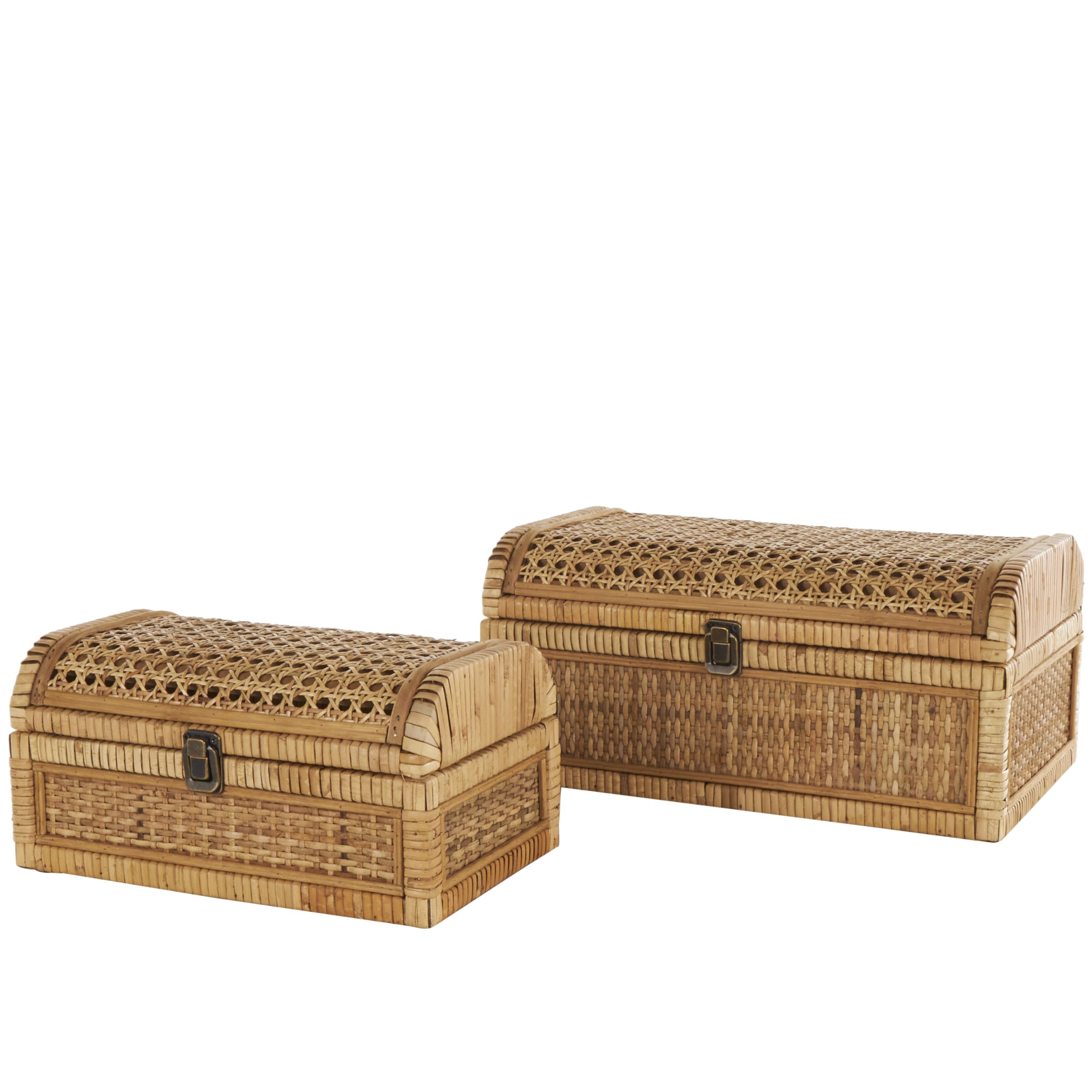 Amazon.com: Deco 79 Rattan Handmade Decorative Box Woven Storage 