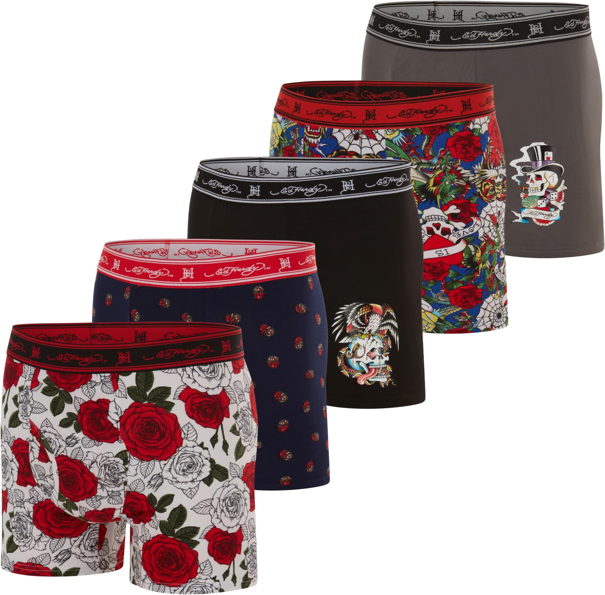 Mens Boxer Briefs Active Stretch Breathable Underwear, Comfortable Gym Boxer Briefs Multipack