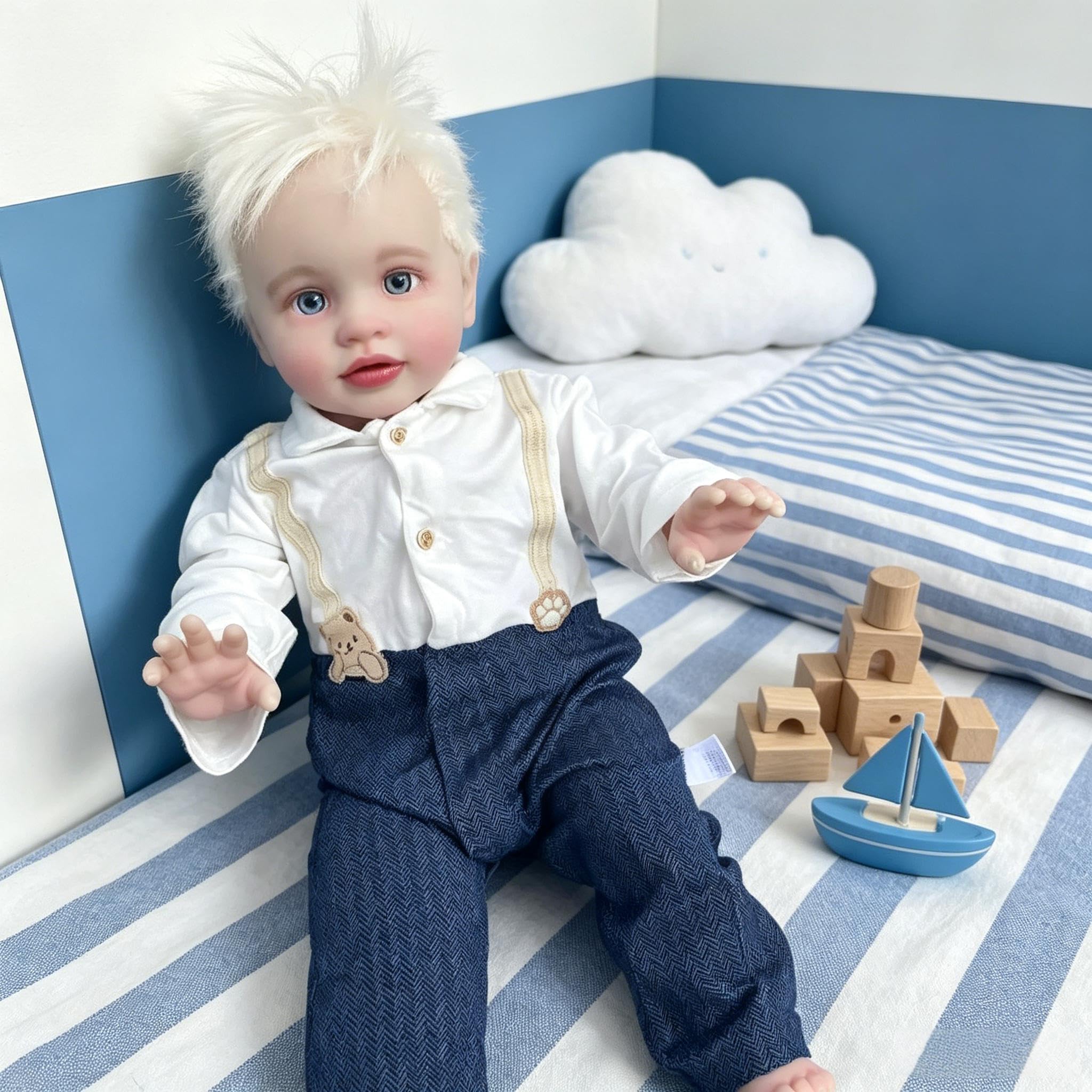 Realistische Reborn Kleinkind Puppen Pippa 26 Zoll 66 cm große Größe Lebensechte Reborn Babypuppen Tuch Körper Lebhafte Kleinkind Puppe Silikon Babypuppe für Kinder Geschenk