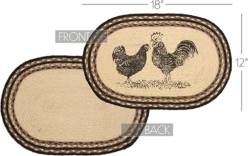 Vista 26 de VHC Brands Sawyer Mill - Decoración de mesa de carbón, juego de posavasos, vaca