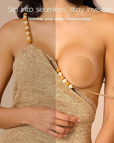 Miniatura 2 de Cubiertas para pezones Niidor para mujer con elevación - Pastillas adhesivas de pezón de silicona reutilizables - Pétalos de pecho adhesivos con