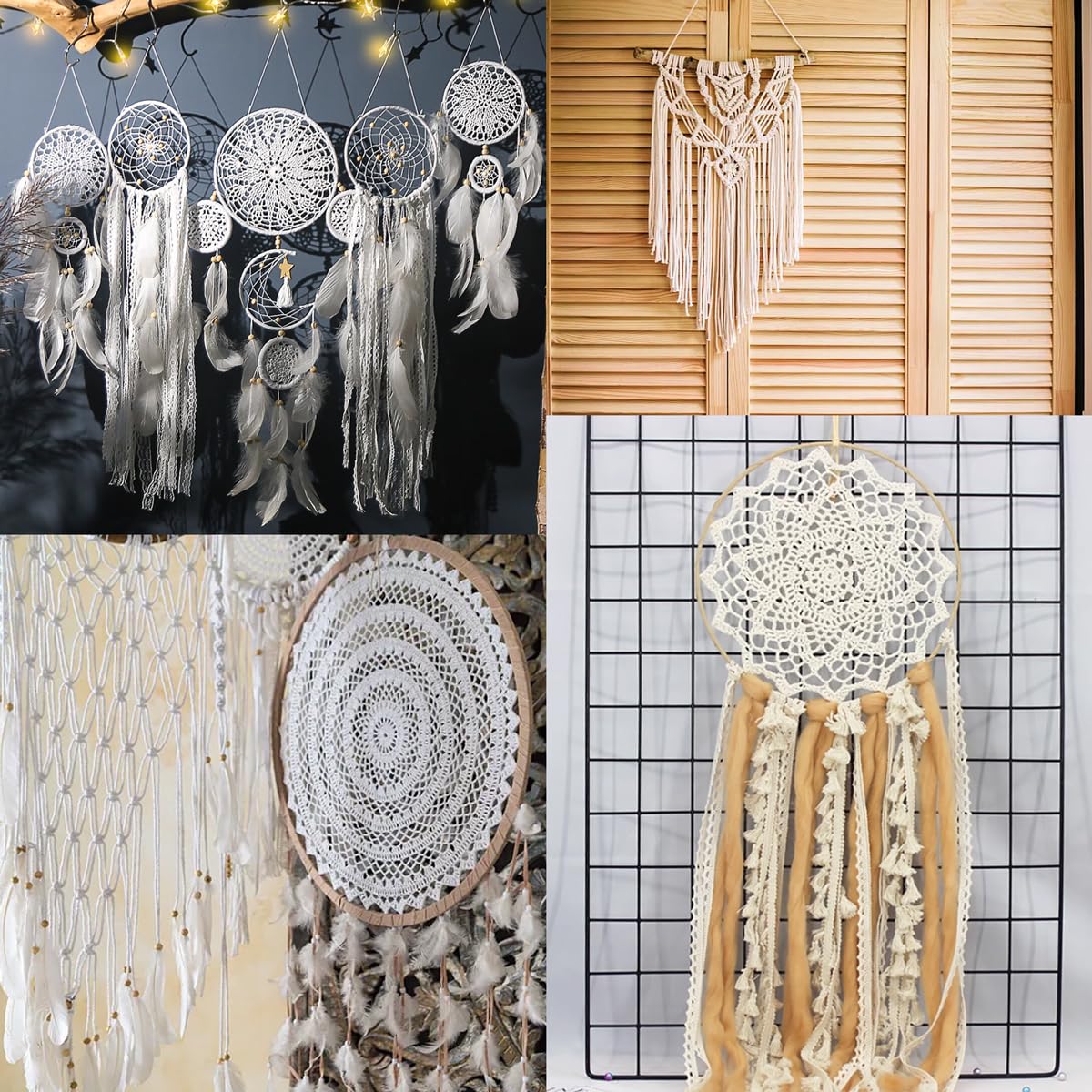 Lot De 6 Rubans En Dentelle Coton Vintage - 2 Mètres Chaque - Pour Déco, Mariage, Scrapbooking, Couture