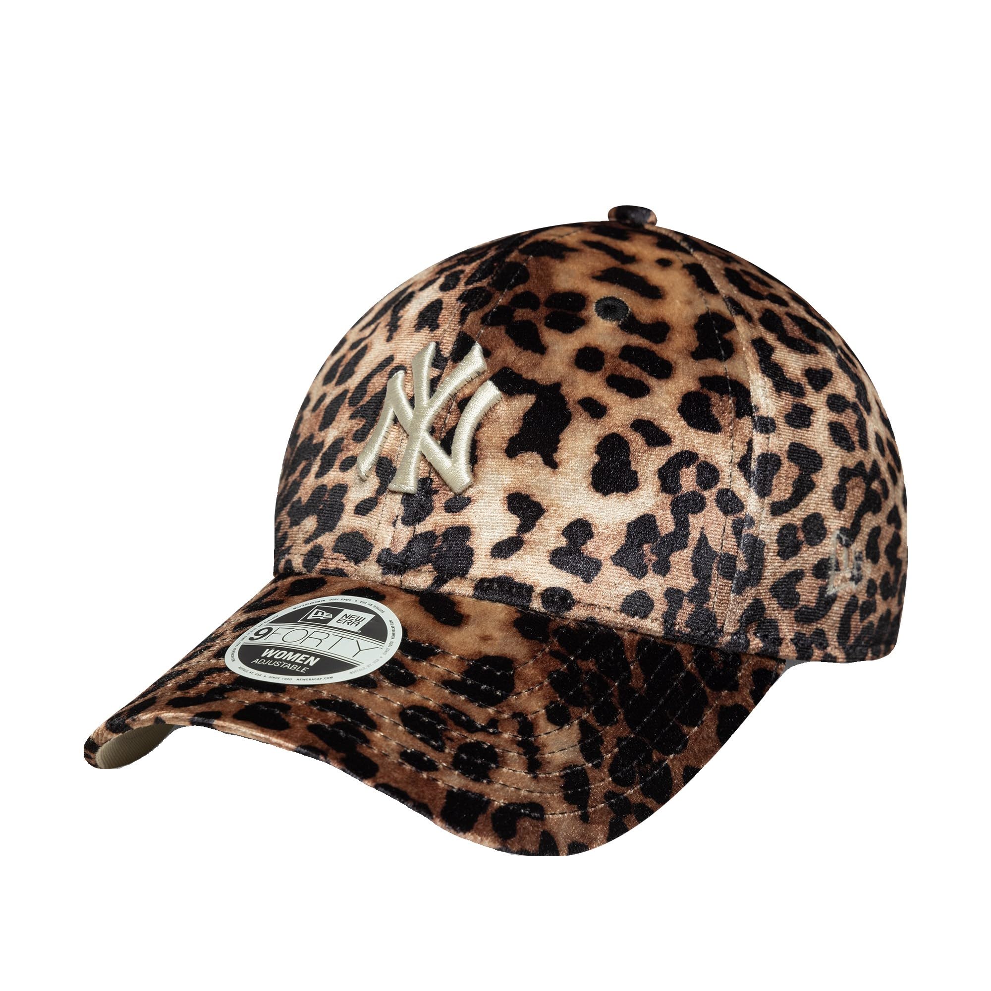 New Era 9Forty Leo Velour Yankees Cap Basecap Baseballcap MLB Curved Brim NY York Damen - Metallschnalle, mit Schirm Frühling-Sommer Herbst-Winter Frühjahr