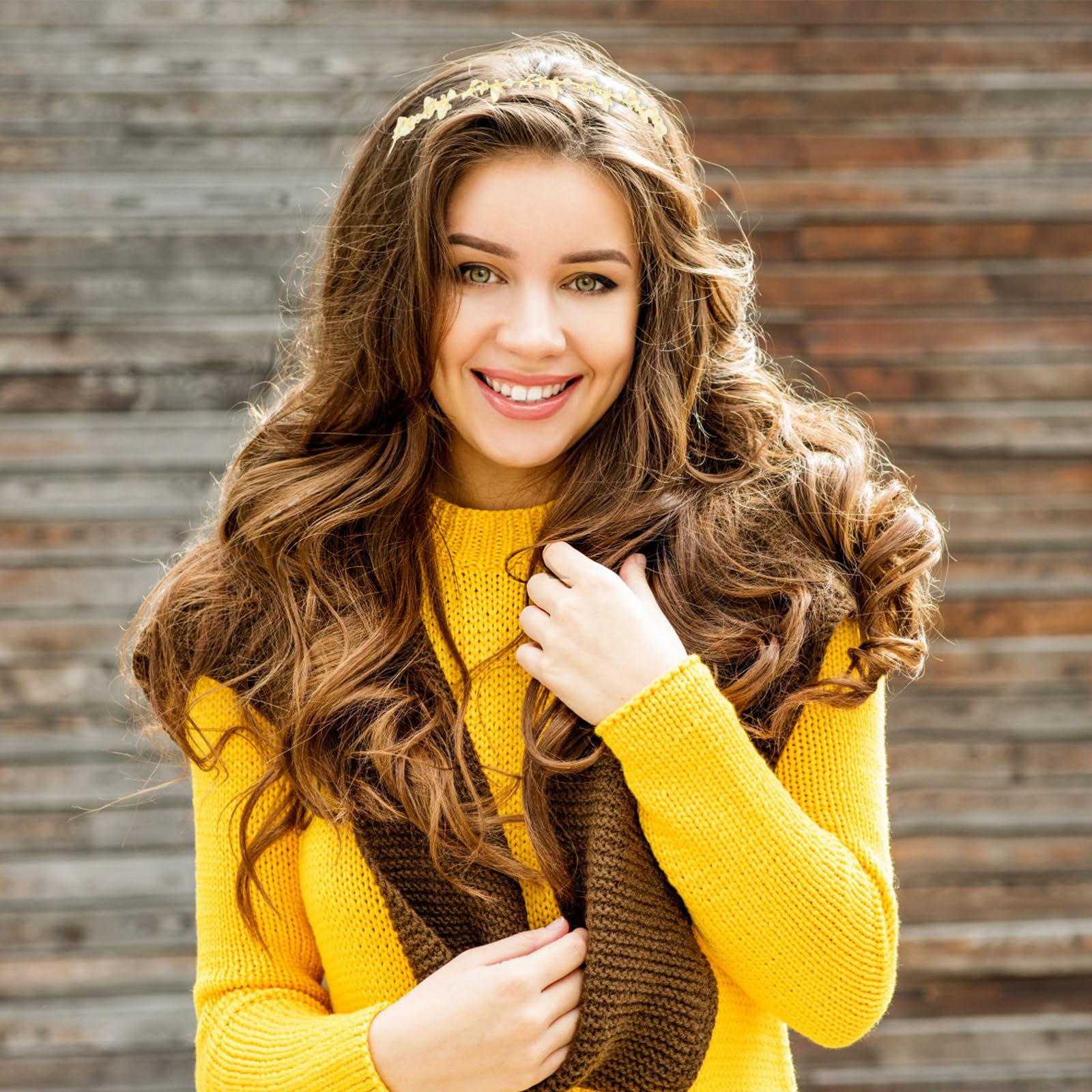 Bridal Wedding Rhinestone Headband, Gold Alloy Crystal Flower Tiara - Shiny Bridal Jewellery for Women Girls, Perfect for Wedding Engagement Party Bridesmaid - 5