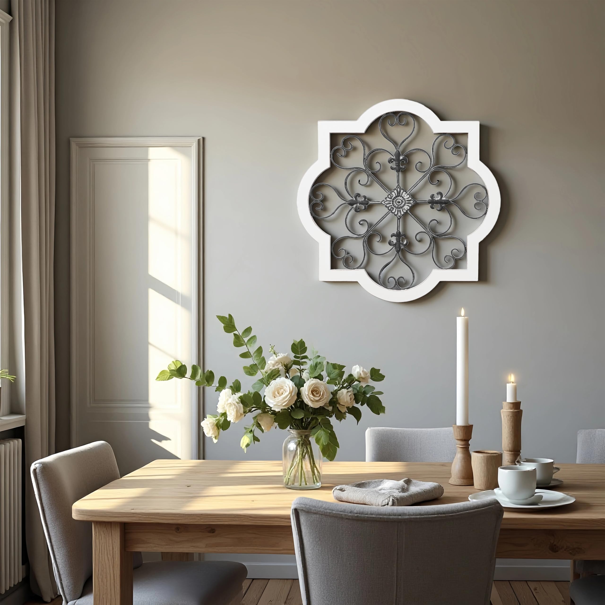 Amazon.com: Sintosin Vintage Wrought Iron Wall Decor 24