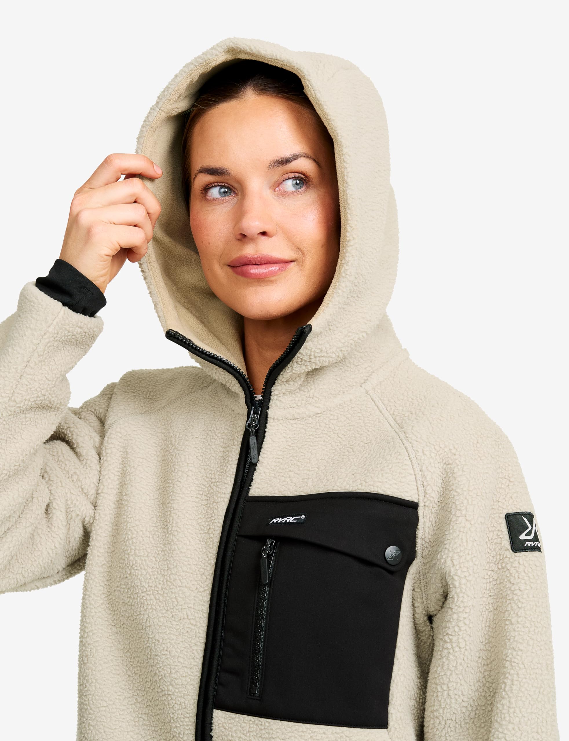 RevolutionRace Sherpa Hoodie da Donna, Giacca in Pile Ottima per le Escursioni e le Avventure All'aria Aperta