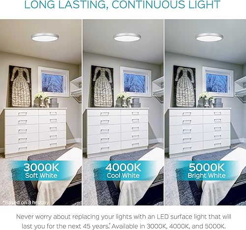 Miniatura 3 de LUXRITE Lámpara LED de techo empotrada de 9 pulgadas, 18 W, acabado de níquel, 4000 K (blanco frío), 1200 lúmenes, regulable, luz de techo LED de