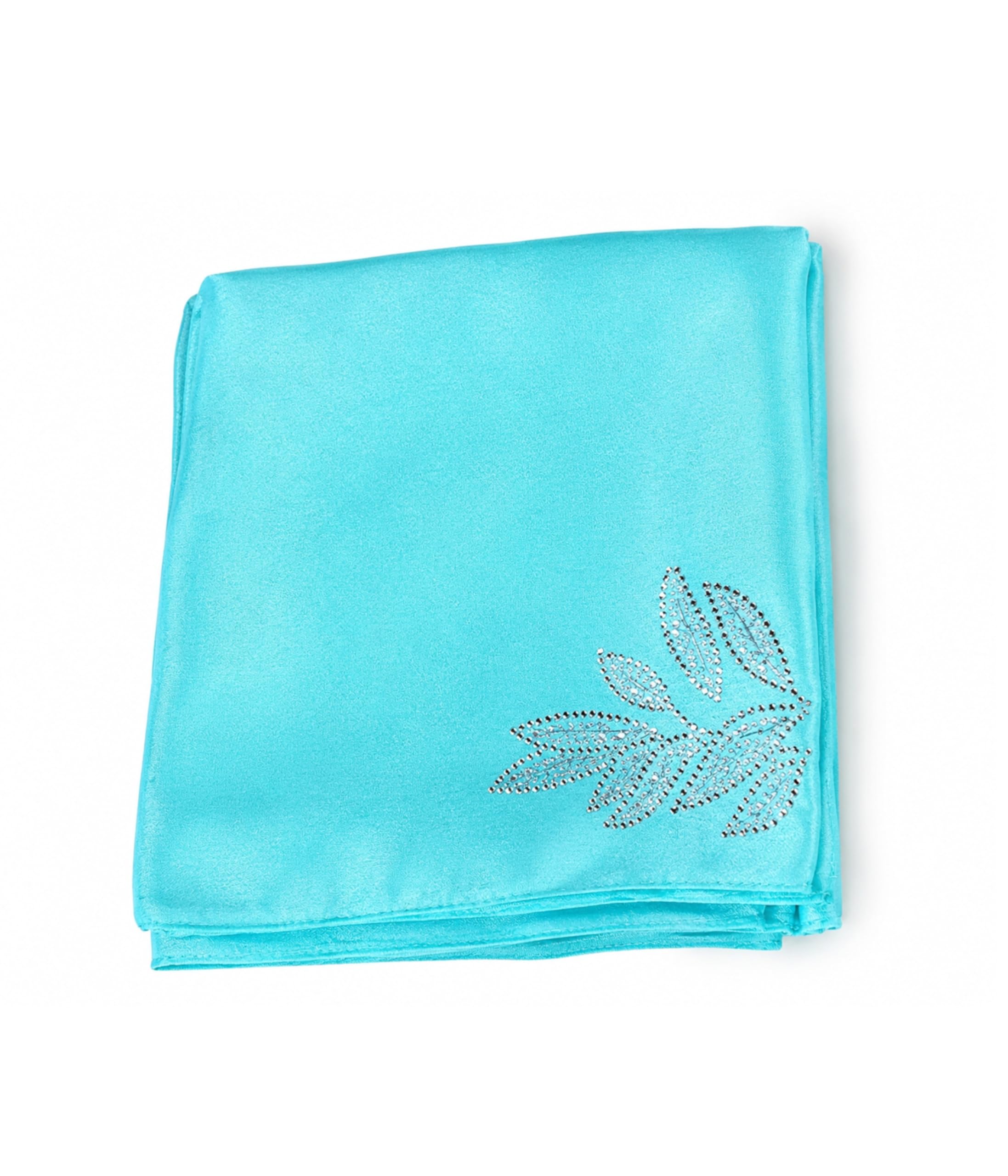 Shimmer Hijab Scarf Shawl with Stone Work, Teal, Lightweight Fabric-image-44