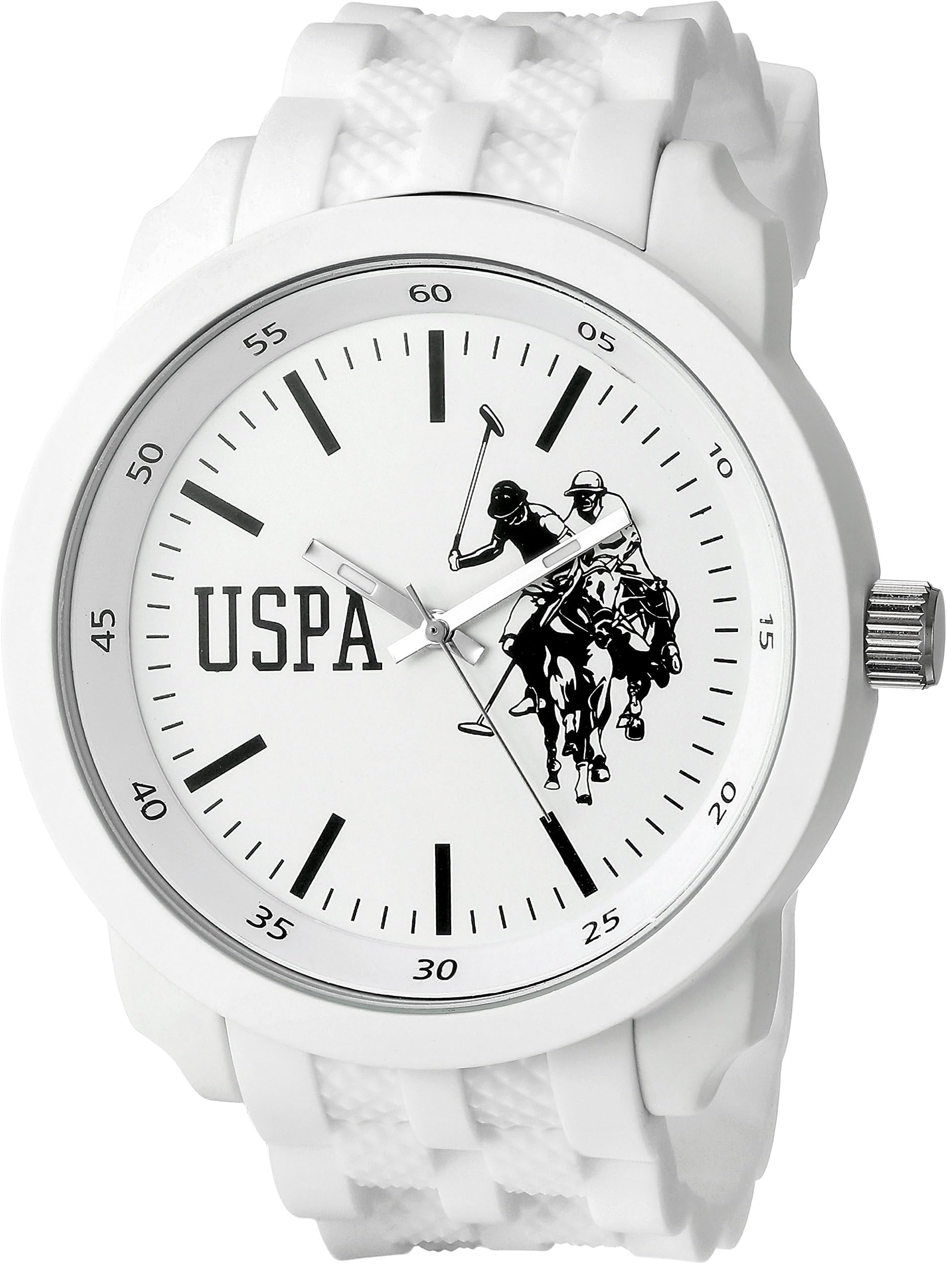 U.S. Polo Assn. Sport Men's USP9035 Analog Display Analog Quartz White Watch, White, Quartz Movement
