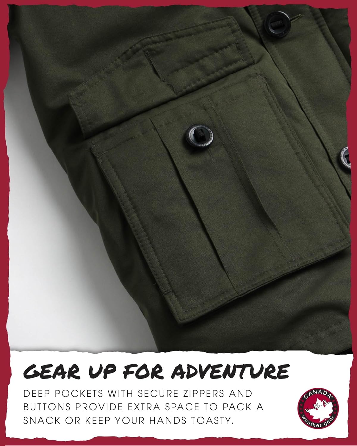 CANADA WEATHER GEAR Boy Winter Coat - Heavyweight Water and Wind Resistant Boys Winter Parka Jacket Ski Insulated Outerwear - Image 3