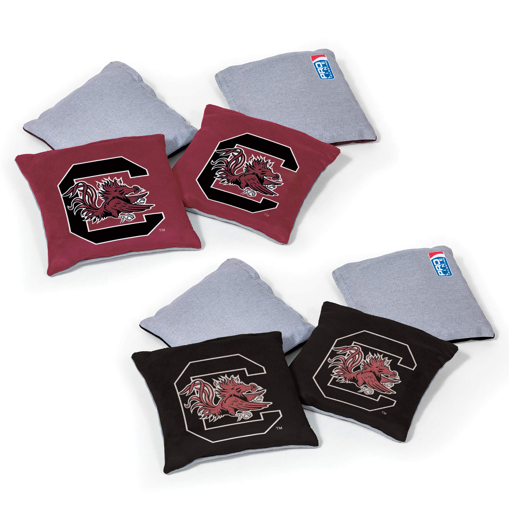 NCAA College Dual Sided Bean Bags by Wild Sports, 8 Count, Premium Toss Bags for Cornhole Set - Great for Tailgates, Outdoors, Backyard
