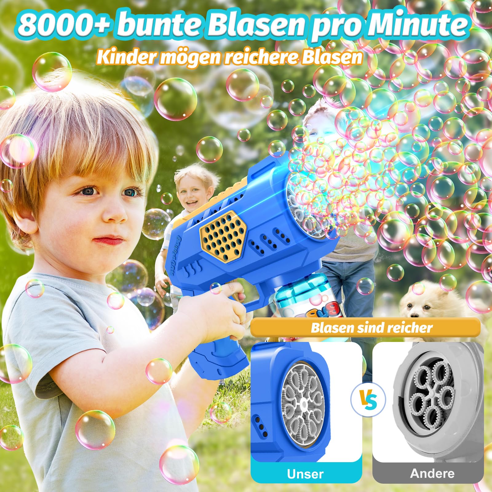 Máquina de soplado de carga automática para niños, juguete de pistola Máquina de soplado de carga automática para niños, juguete de pistola