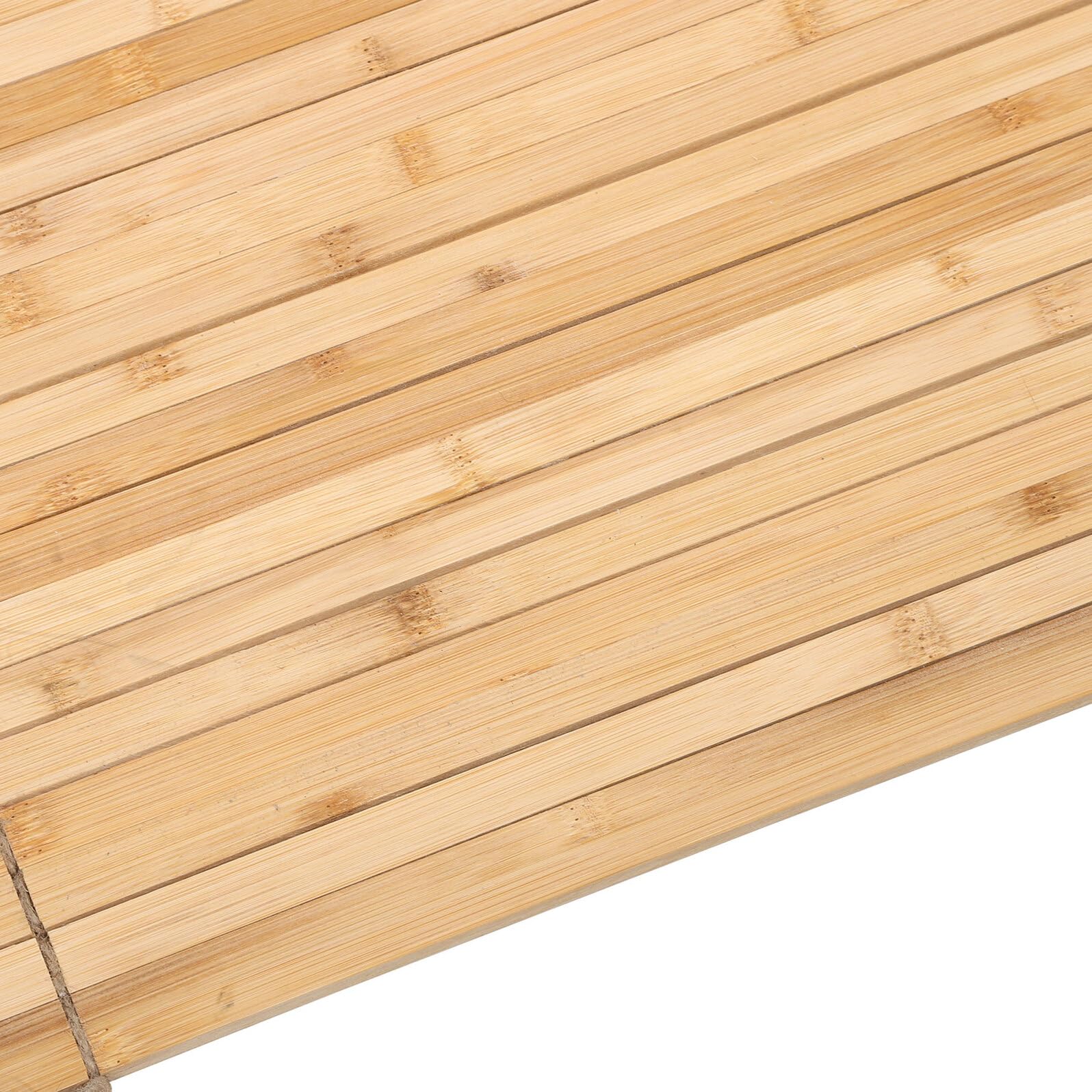 Scolapiatti arrotolabile in bambù per lavello da cucina, pieghevole, salvaspazio, per piatti, tazze e ciotole, design ecologico in bambù