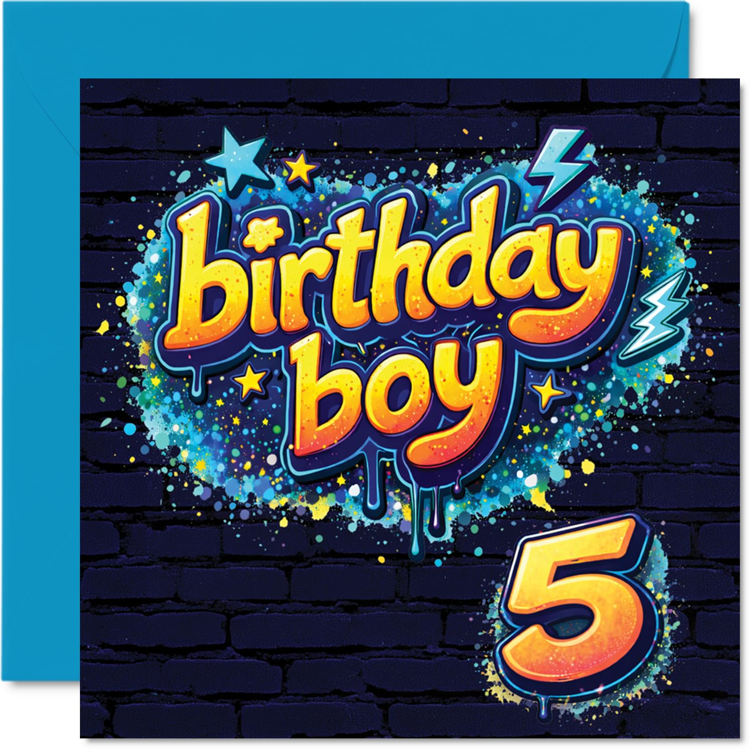 Playful 5th Birthday Card, Bright Birthday Fun