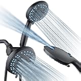 Hotel Spa AquaCare As-Seen-On-TV High Pressure Handheld & Rain 50-mode 3-way Shower Head Combo with Anti-clog Jets, 2-mode Tub & Pet Power Wash, Extra Wall Bracket, 6 ft. Hose, Oil Rubbed Bronze