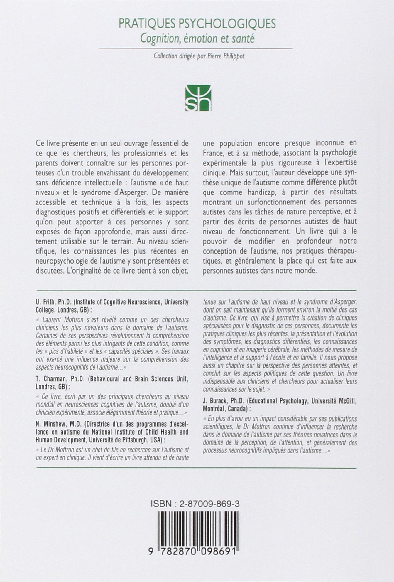 L'autisme : une autre intelligence: Diagnostic, cognition et support des personnes autistes sans déficience intellectuelle