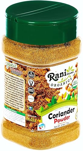 Miniatura 9 de Rani - Polvo de cilantro orgánico (Dhania Powder de 2.5 onzas (2.47 oz), tarro de PET  Todo natural  Vegano  Apto para gluten  Sin OMG  Origen indio