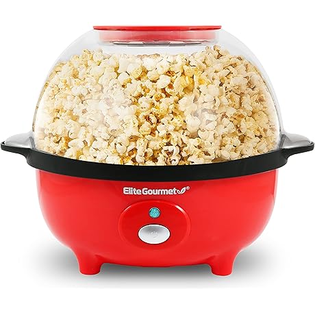 Automatic Stirring Popcorn Maker Machine for Home - 12-cup Popcorn Maker