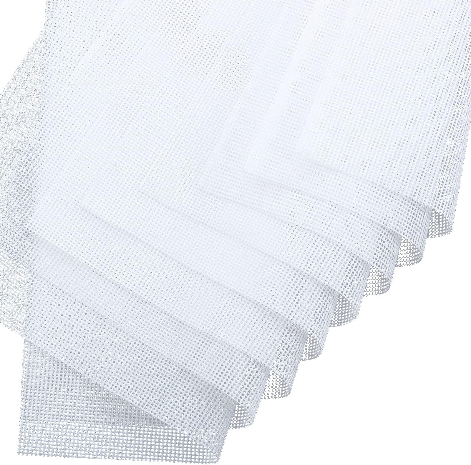 Blulu 8 Pieces Silicone Dehydrator Sheets Mesh Dehydrator Trays Non-stick Food Fruit Mats Reusable Steamer Mesh Mat for Fruit Food Dryer Square 14 x 14 Inch