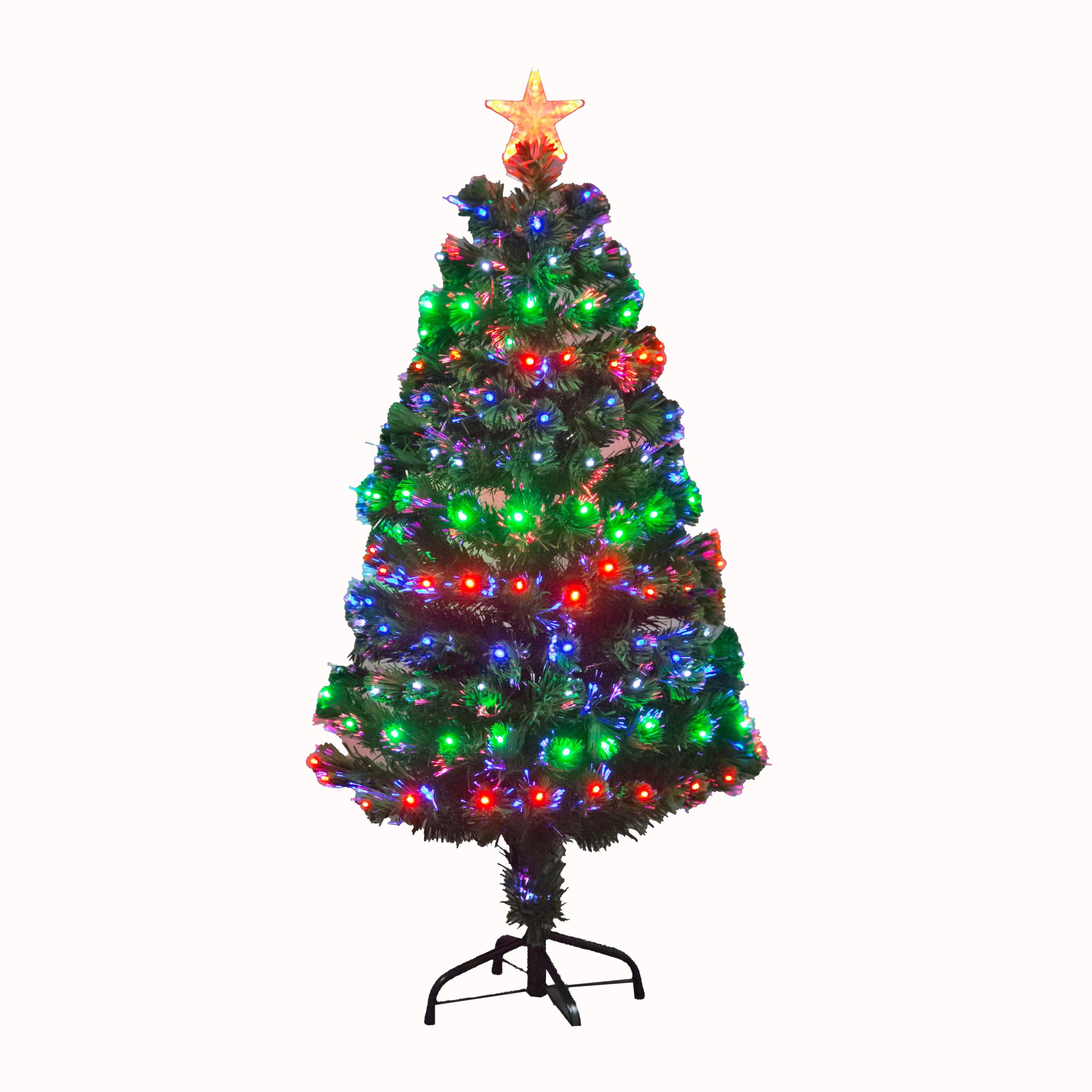 Shatchi Nebula Fibre Optic Artificial Christmas Tree 4ft
