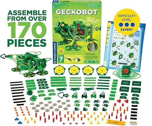 Miniatura 4 de Thames  Kosmos Kit de experimento STEM Geckobot  Construye un robot de escalada de pared y 6 otras creaciones mecánicas  Explora la física de la