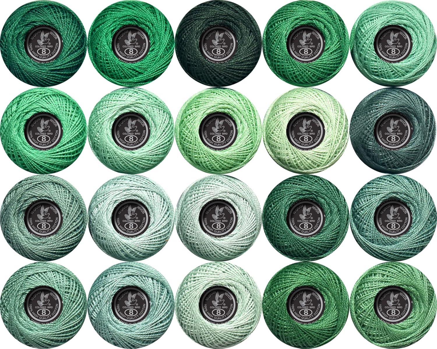 Soft 20 Colors Classic Crochet Thread 20 Pack,100% Cotton (Golden Brown-977-3064)