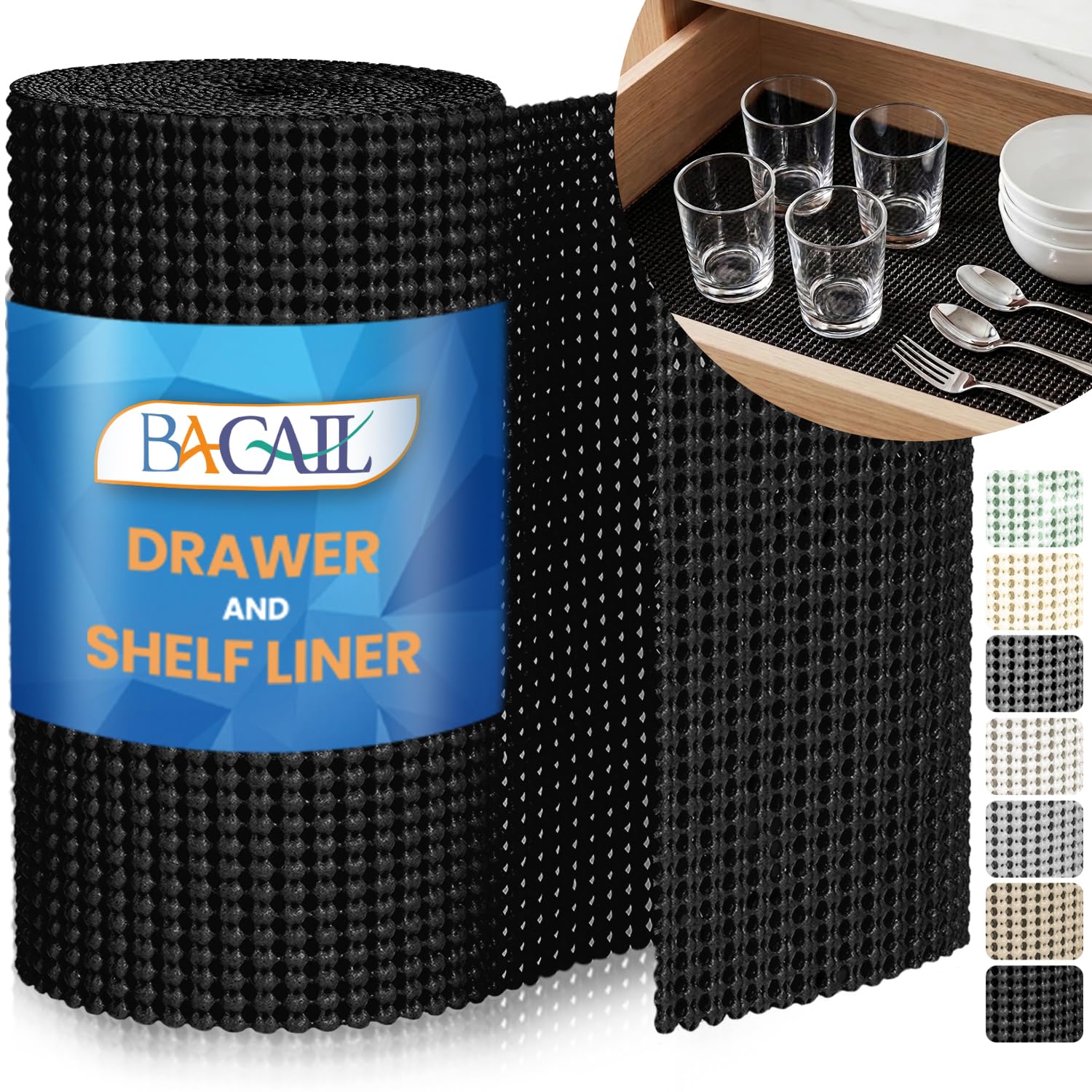 Non-Slip Shelf Liner - Keep Items Secure! -1