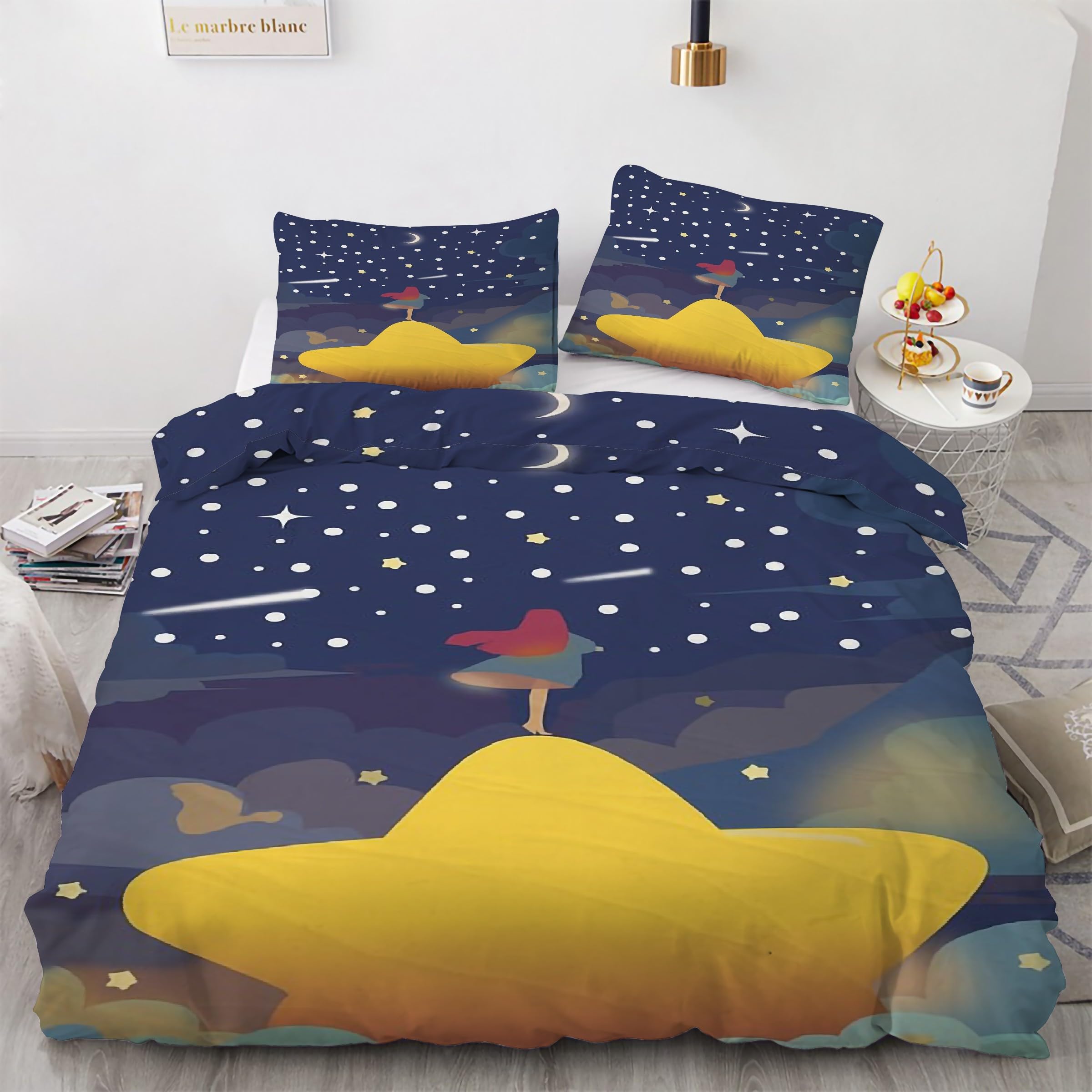 Ensemble de literie 3 pièces housse de couette 240x260 et taies d'oreiller en microfibre douce