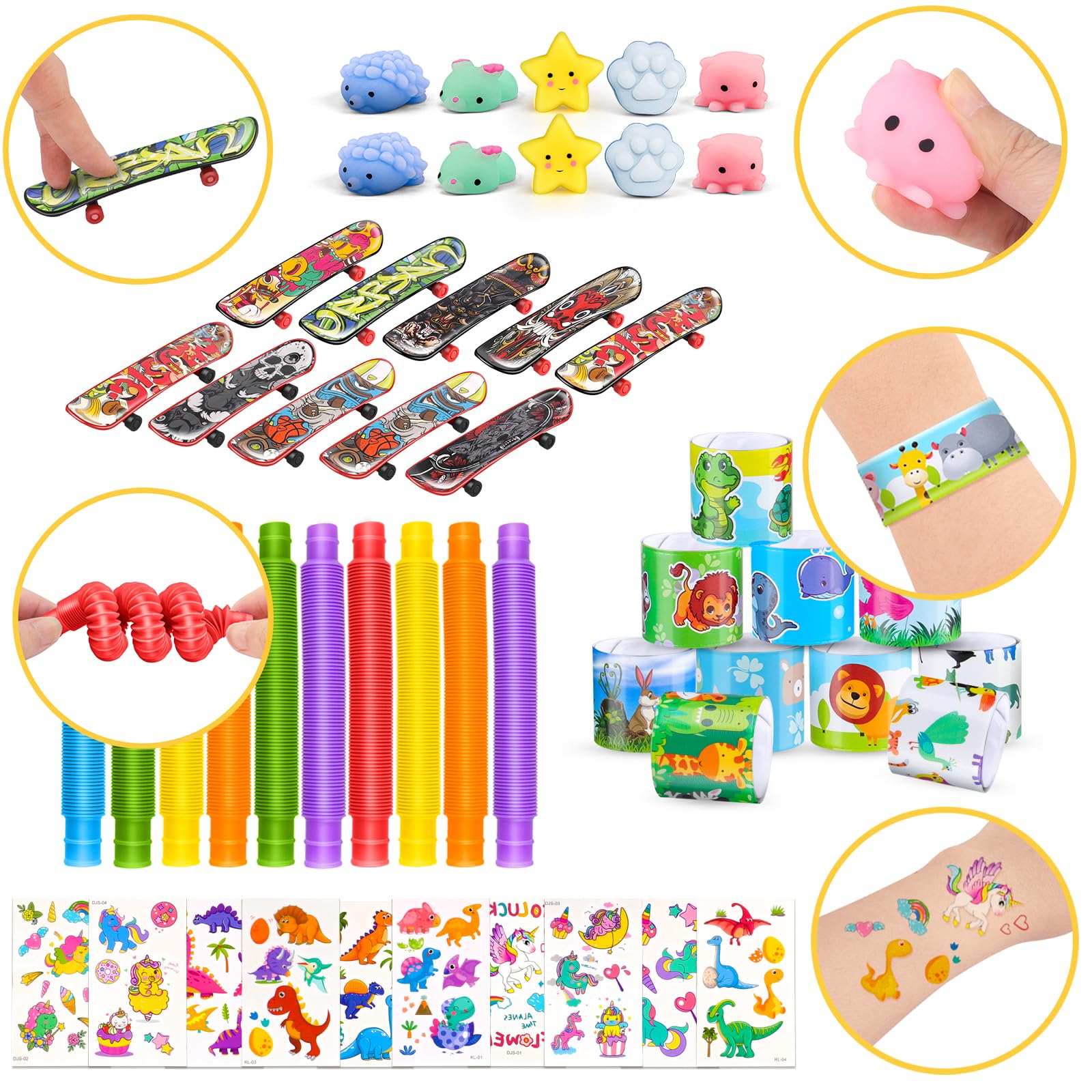 AmyBenton 80Pcs Relleno Piñatas Cumpleaños Infantil, Favores de Fiesta para Niños, Juguetes de Fiesta a Granel para Cumpleaños, Premio a Salón de Clases, Relleno de Piñata