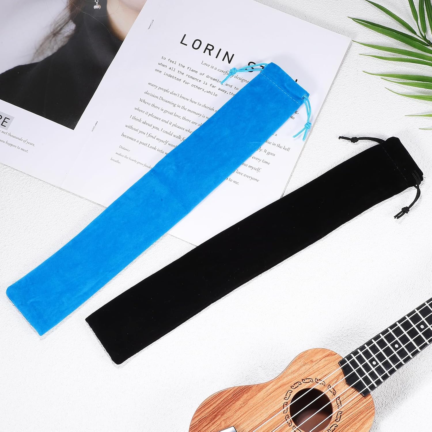 ERINGOGO 30Pcs Soprano Recorder Storage Bag Compact Suede Pouches Velvet Carry Bag for Musical Instruments, Versatile Carrying Solution