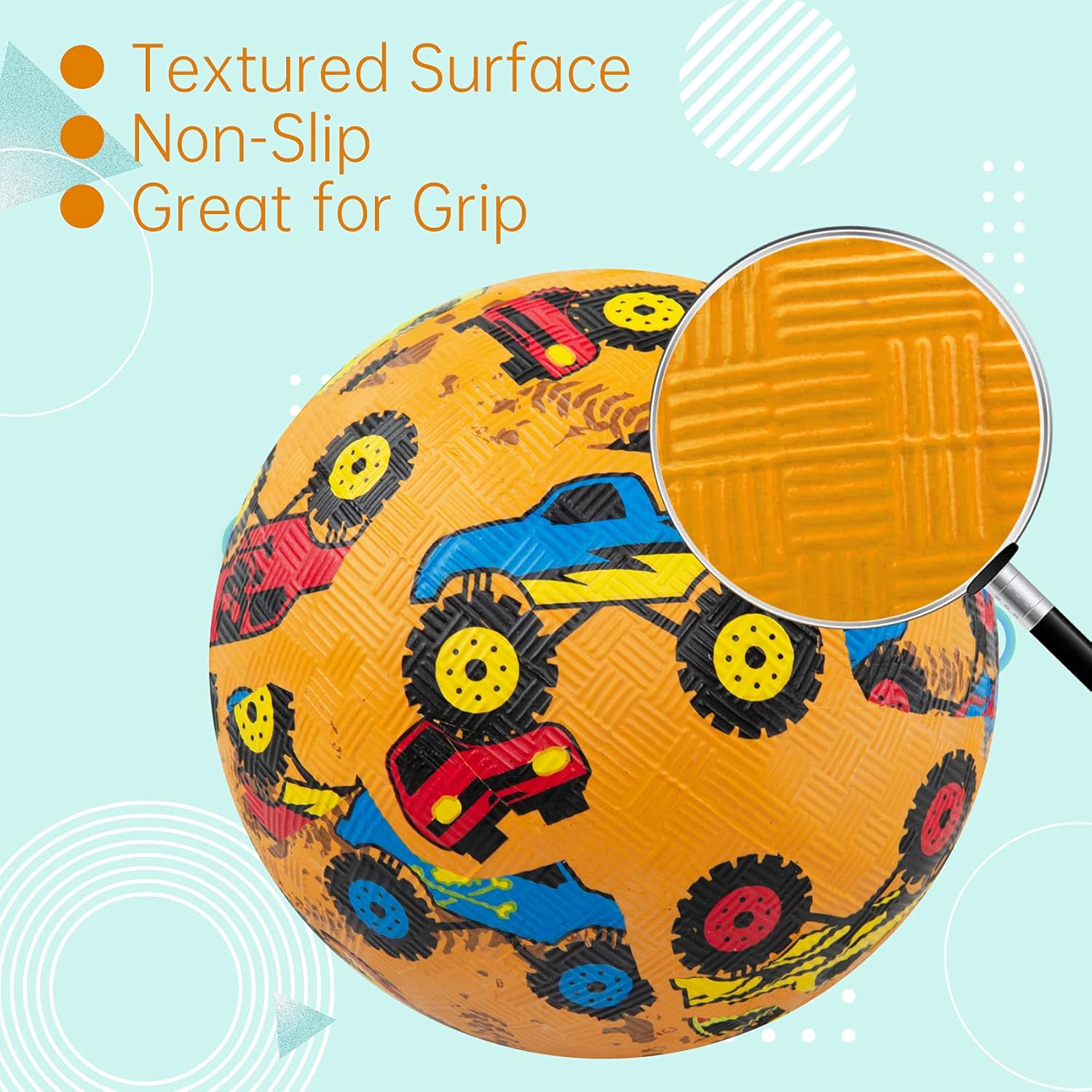 ZOOJOY Cartoon Playground Balls Toddlers,5" Rubber Kickballs,Outdoor/Indoor Ball Game for Kids,W/Pump : Sports & Outdoors