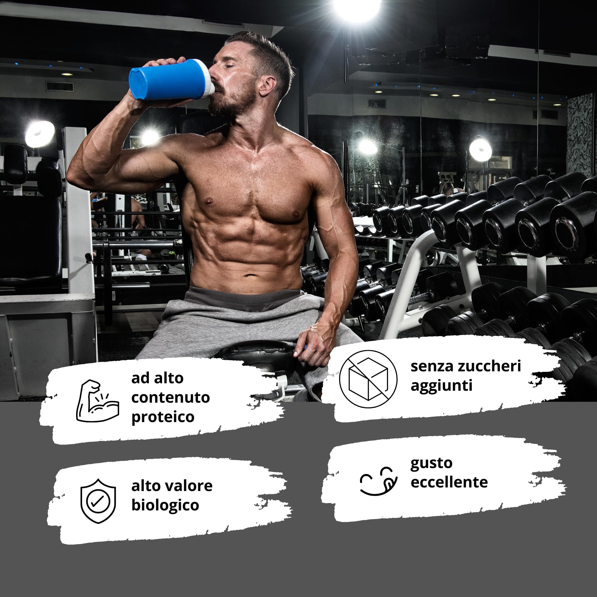 Alphatier Polvere proteica con Amminoacidi Chocolate Brownie 1 kg - Protein Powder - 78% di Contenuto proteico - Miscela di Proteine al Cioccolato + EAA - Brownie al Cioccolato