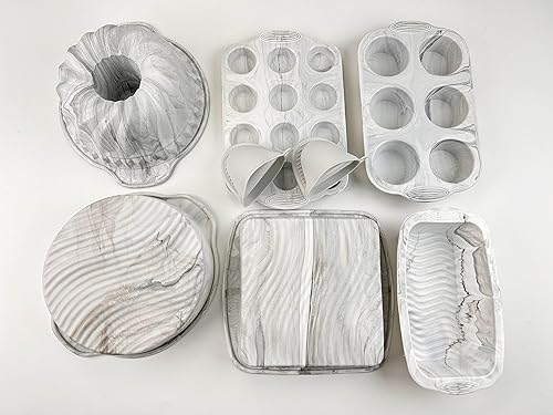 Miniatura 2 de JJT Juego de utensilios de silicona para hornear, moldes antiadherentes. molde para pastel, pastel de taza, tostada, paquete, bandeja para pizza y 2