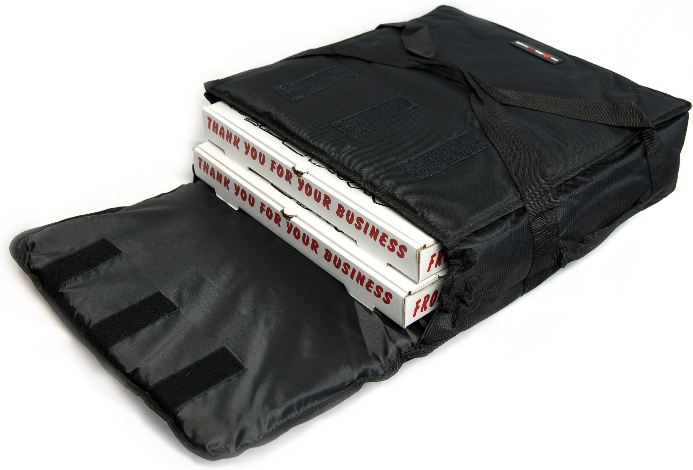 Black Polyester Insulated Pizza / Food Delivery Bag 16″ – 18″ Professional Pizza Delivery Bag- Moisture Free- Extra Insulation Added To Keep Your Pizza Hot Longer