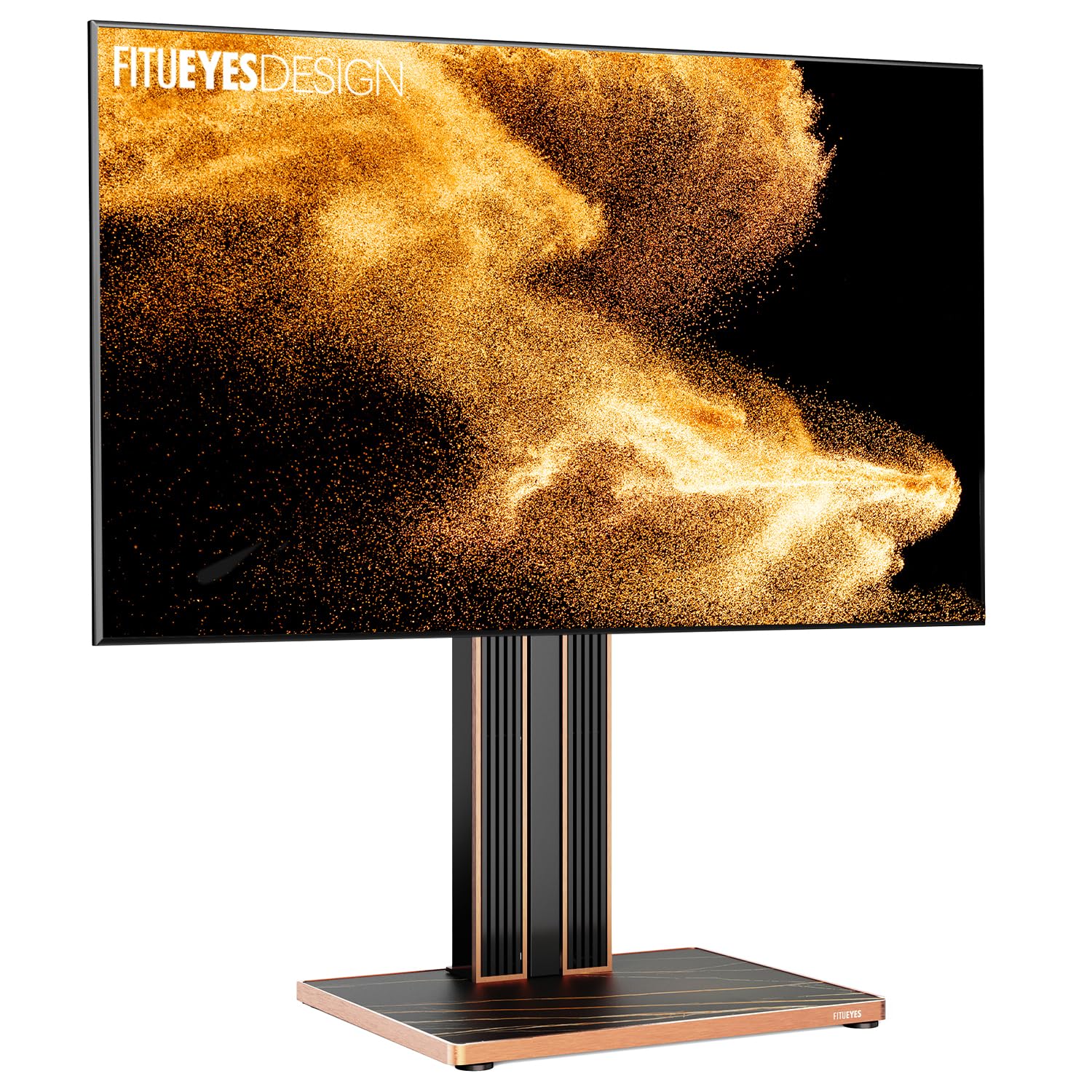 FITUEYES Supporto TV da Pavimento per TV da 43-78 Pollici Regolazione in Altezza Supporto TV da Terra Portata Massima 45 kg Serie Cantor