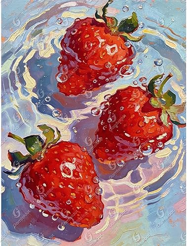 Miniatura 13 de Gamteldot 4 piezas de kits de arte de diamante de frutas para adultos - kits de pintura de diamante 5D con herramientas completas de bricolaje, 4