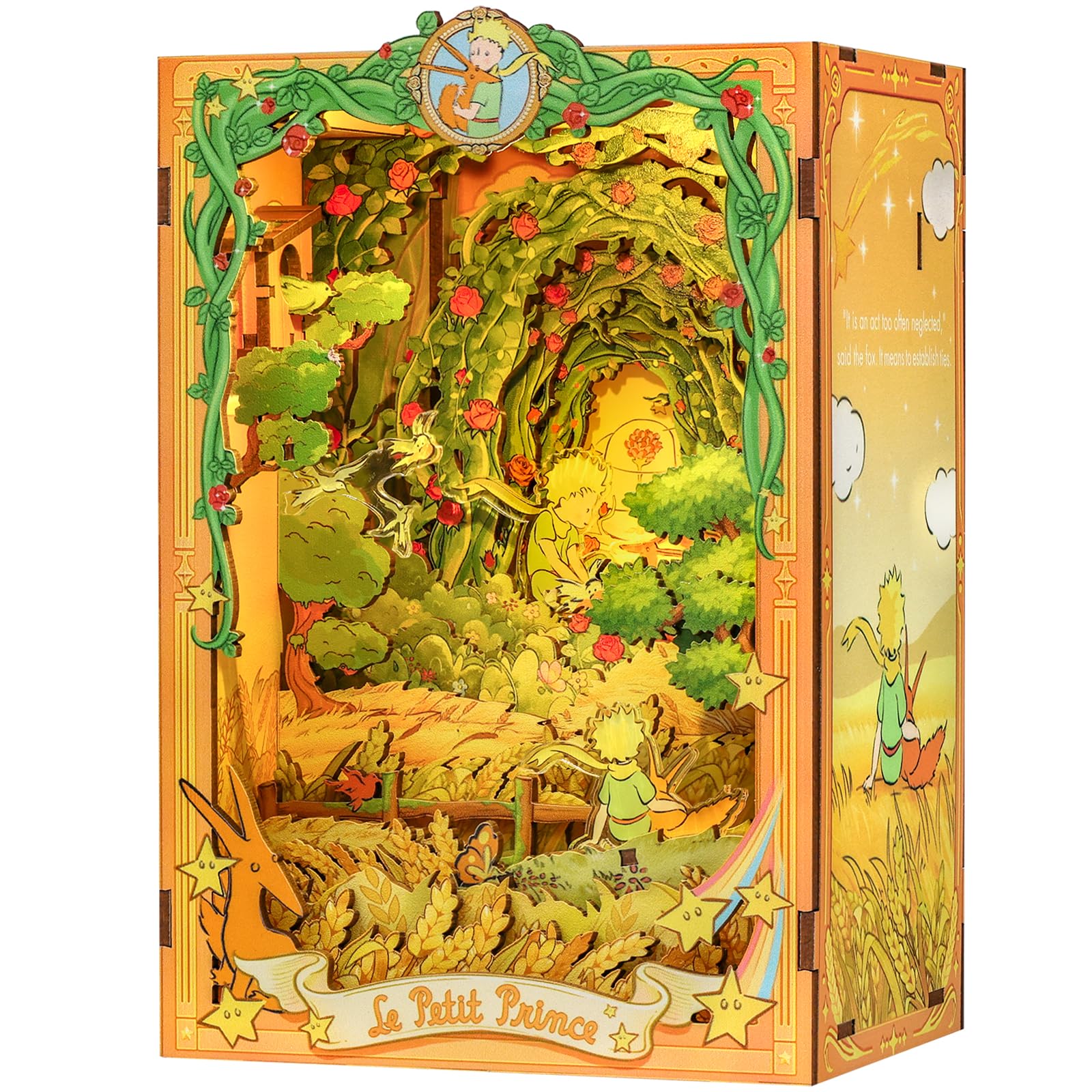 CUTEBEE 3D Wooden Puzzle, Officially Licensed The Little Prince Book Nook