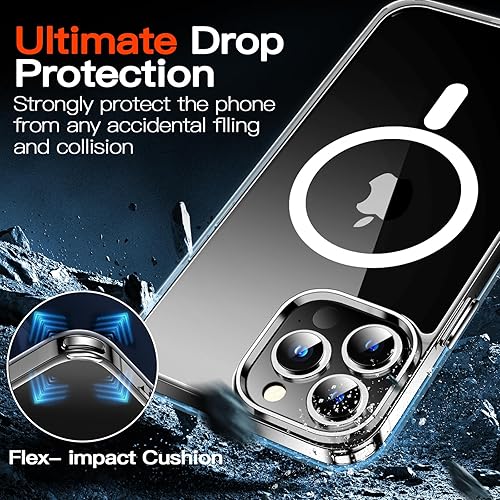 Miniatura 6 de Funda para iPhone 12 Pro Max, compatible con Magsafe antiamarilleo con protector de pantalla, delgada funda delgada de 10 pies a prueba de golpes de