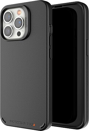 GEAR4 Slim Light Case for iPhone 13 Pro [Military-Grade D30 13 FT Drop Protection] Copenhagen Series, Black
