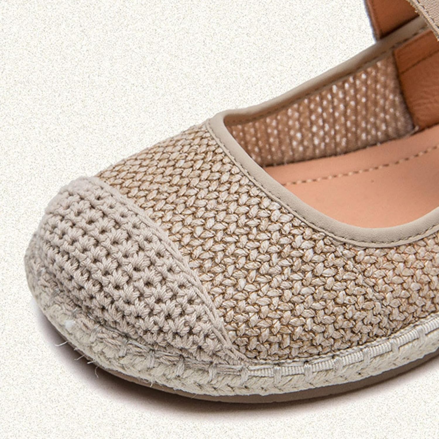 ★Taopagii★[Taopagii] エスパドリーユ レディース スリッポン メッシュ ベルト サンダル サマーシューズ ジュート カンバス 通気性 トレッキングシューズ