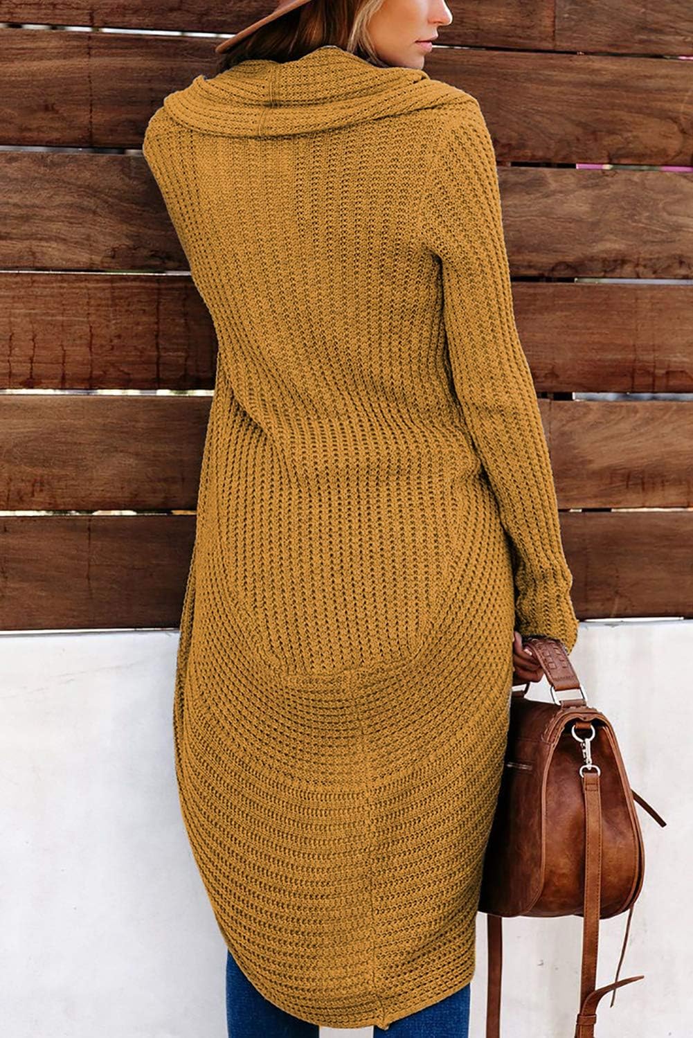 Jayscreate Women's 2024 Open Front Cardigan Sweaters Two Ways to Wear Chunky Knit Lightweight Long Sleeve Cardigan - Image 2