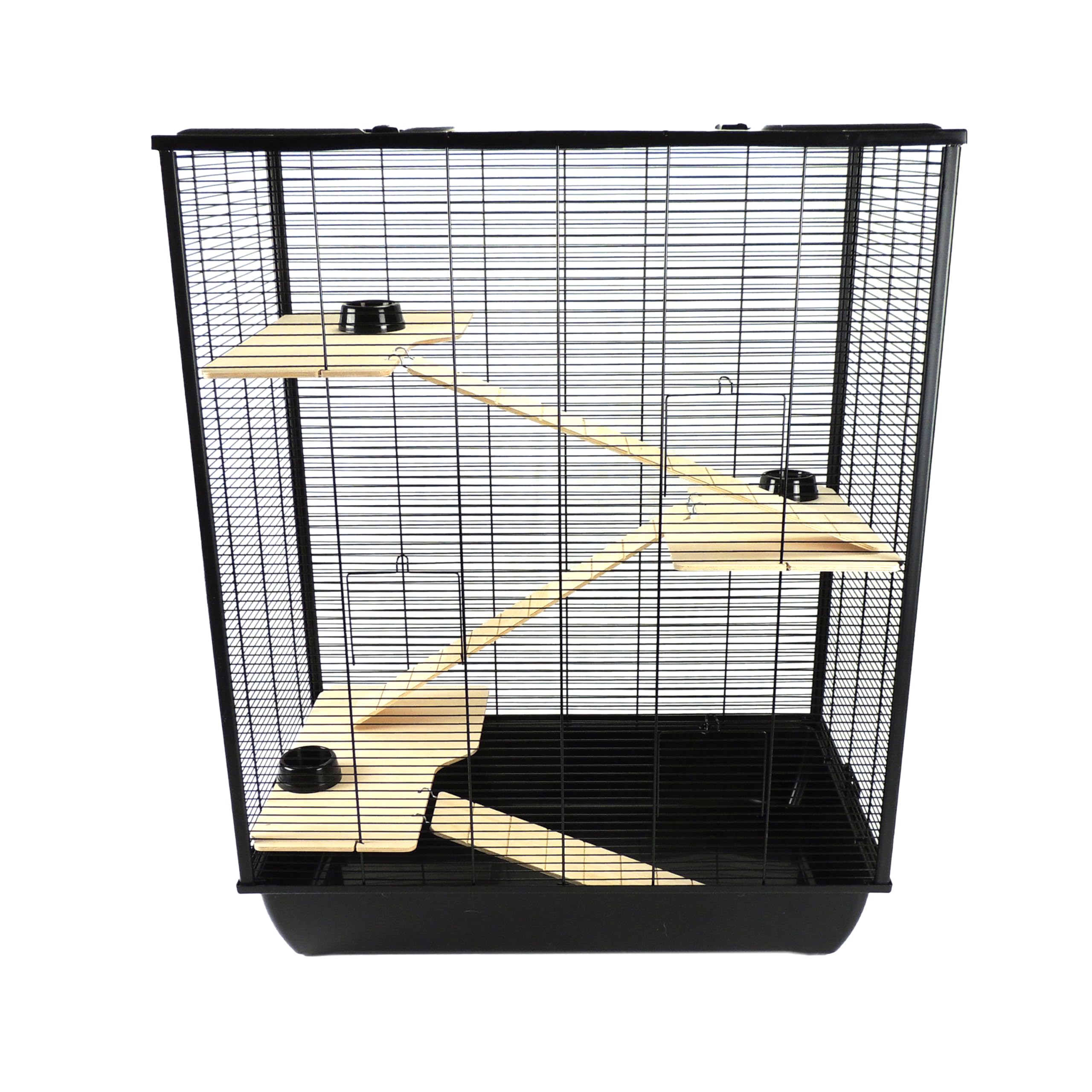 Hamster & Rat Cage 78cm x 48cm x 97cm - Belfry Tall Multi-Level Black | Little Friends โ image 1