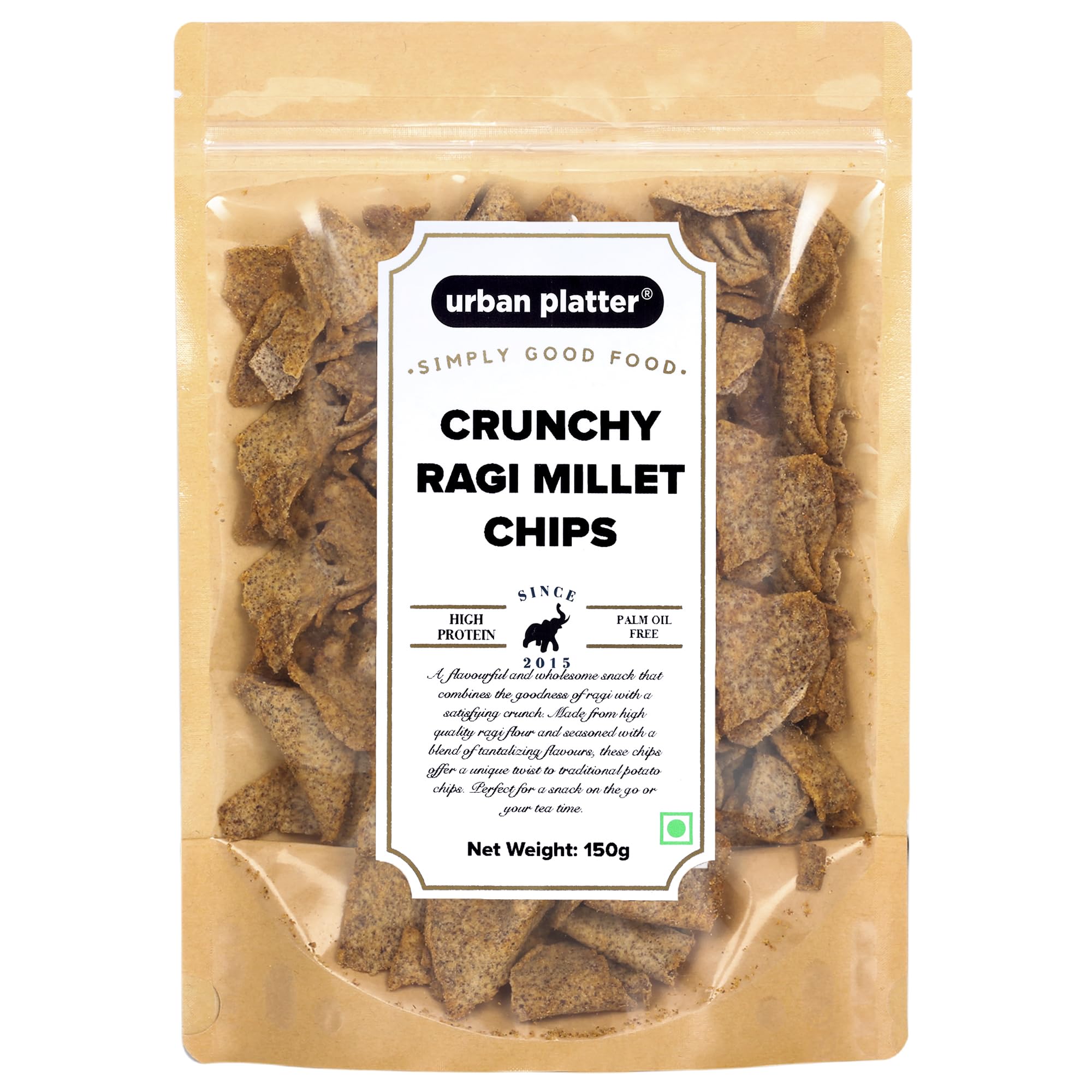 urban platter Crunchy Ragi Millet Chips, 150Gram [Nachni Chips, High Protein, Delicious Snack] (B07HPC1DVQ) Amazon Price History, Amazon Price Tracker