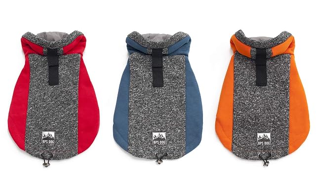 BPS Ropa para Perros Mascotas Chaqueta para Perros Abrigo para Perros 5 Tamaños 3 Colores para Elegir (M: 30…
