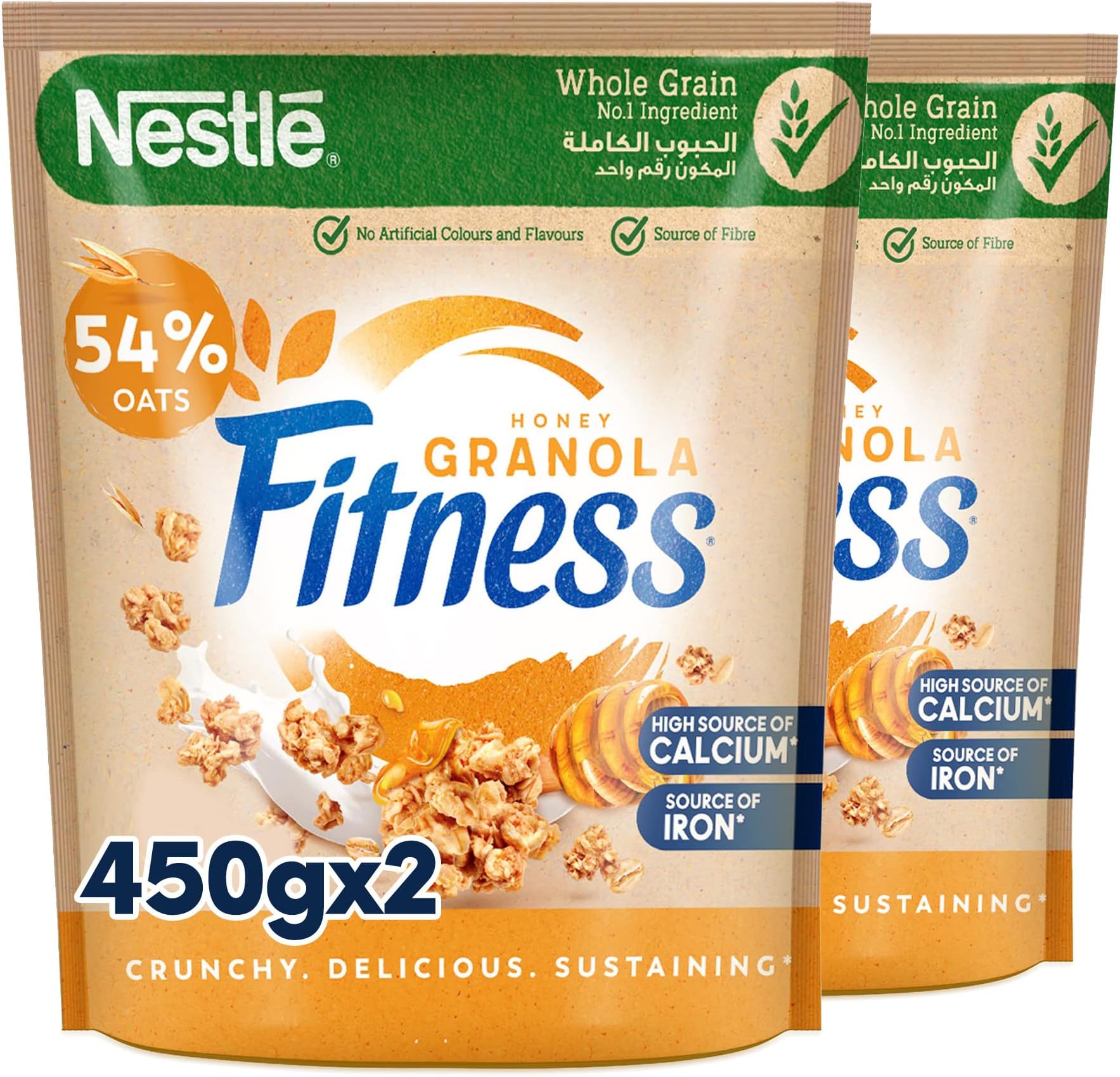 Fitness Nestle Fitness Granola Honey Breakfast Cereal Bag 450G Pack Of 2