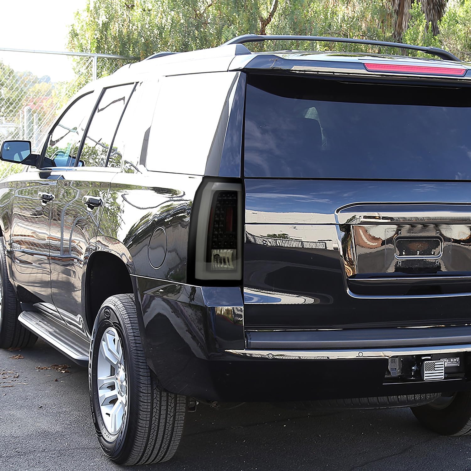 SPEC-D TUNING Smoke LED Bar Tail Lights Compatible with 2015-2020 Chevy Tahoe/Suburban LS LT LTZ, 2017-2020 Chevy Tahoe/Suburban Premier, Left + Right Pair Assembly